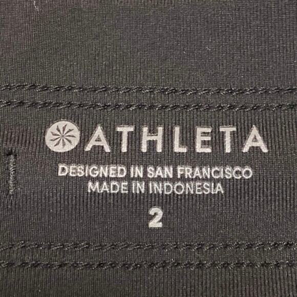 Athleta Women's Black High Waist Drawstring Mini Straight Pencil Skirt Skort 2 - Picture 4 of 4